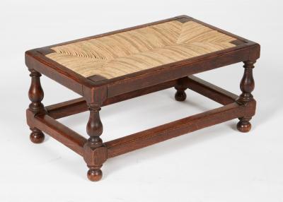 Rush Seat Oak Stool