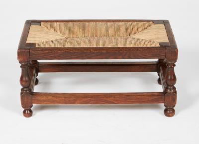 Rush Seat Oak Stool