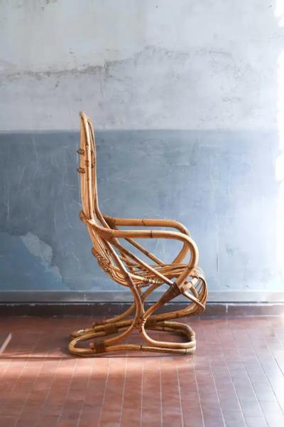 Rush armchair with high backrest Italy 1970