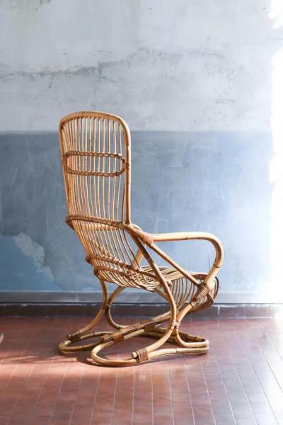 Rush armchair with high backrest Italy 1970
