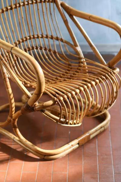 Rush armchair with high backrest Italy 1970