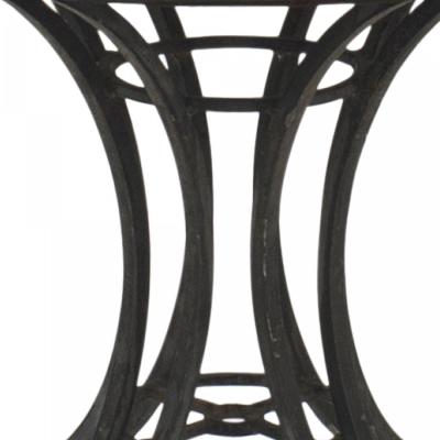 Russel Woodard American Black Enameled Iron Round Dining Table