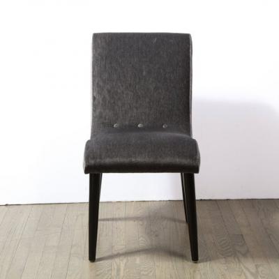 Russel Wright Art Deco Button Back Mohair Chair by Russel Wright for Conant Ball Company