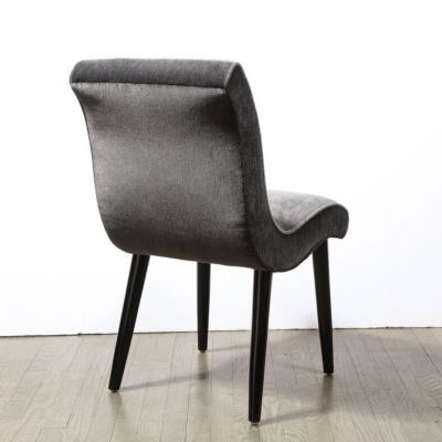 Russel Wright Art Deco Button Back Mohair Chair by Russel Wright for Conant Ball Company