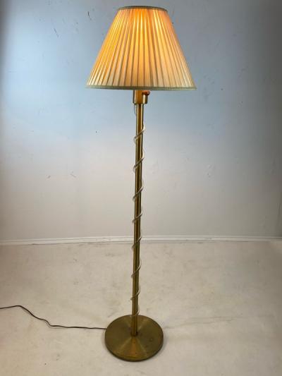 Russel Wright RARE MODERNIST RUSSELL WRIGHT BRASS AND LUCITE FLOOR LAMP
