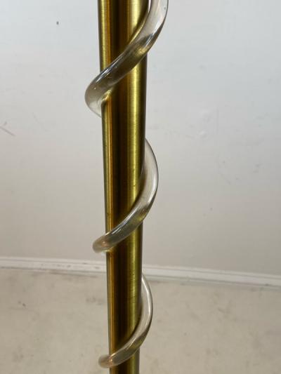 Russel Wright RARE MODERNIST RUSSELL WRIGHT BRASS AND LUCITE FLOOR LAMP