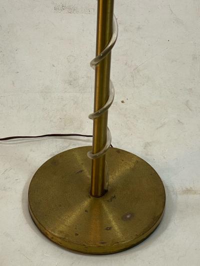 Russel Wright RARE MODERNIST RUSSELL WRIGHT BRASS AND LUCITE FLOOR LAMP