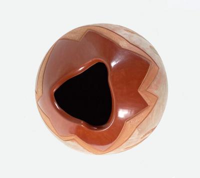 Russell Sanchez San Ildefonso polychrome vase by Russell Sanchez 1995