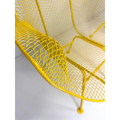 Russell Woodard Woodard Furniture 1950s Pair of Yellow Sculptura Collection Chairs by Russell Woodard Attrb 