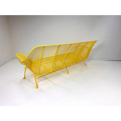 Russell Woodard Woodard Furniture 1950s Yellow Sculptura Collection Sofa by Russell Woodard