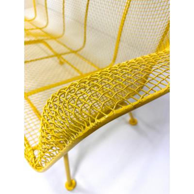 Russell Woodard Woodard Furniture 1950s Yellow Sculptura Collection Sofa by Russell Woodard