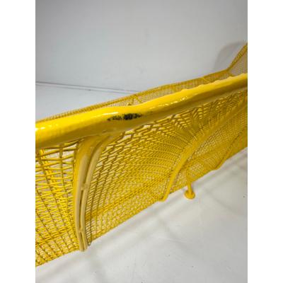 Russell Woodard Woodard Furniture 1950s Yellow Sculptura Collection Sofa by Russell Woodard