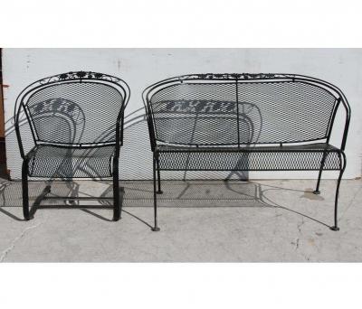 Russell Woodard Woodard Furniture Mid Century Woodard Style Patio Settee