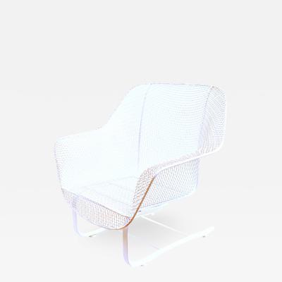 Russell Woodard Woodard Furniture Russell Woodard Sculptura Wrought Iron Bouncer Lounge Chair Mid Century Modern