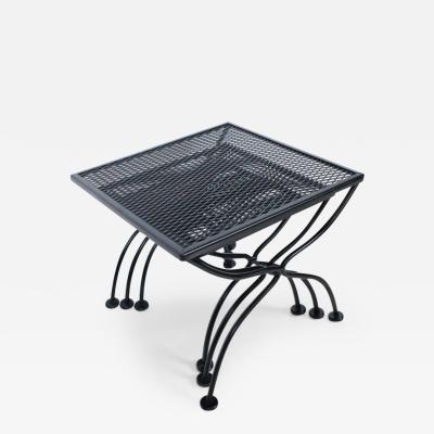 Russell Woodard Woodard Furniture Russell Woodard Set of Three Black Iron Nesting Tables 1950s
