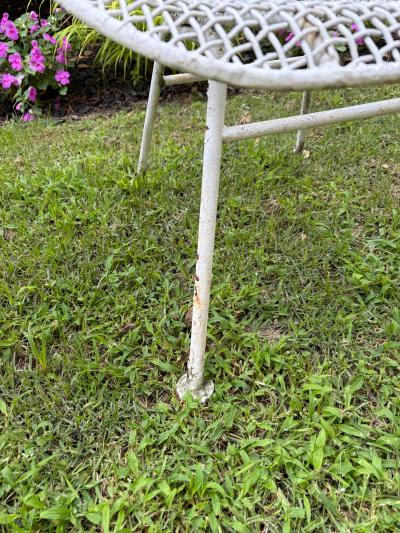 Russell Woodard Woodard Furniture Wonderful set of 6 Woodard Sculptura Patio Chairs and Table Mid Century Modern