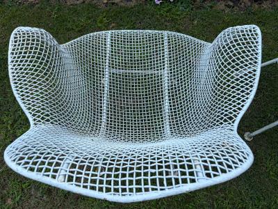 Russell Woodard Woodard Furniture Wonderful set of 6 Woodard Sculptura Patio Chairs and Table Mid Century Modern