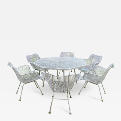 Russell Woodard Woodard Furniture Wonderful set of 6 Woodard Sculptura Patio Chairs and Table Mid Century Modern