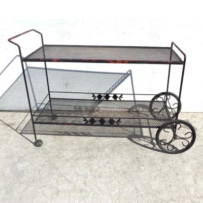 Russell Woodard Woodard Furniture Woodard Wrought Iron Bar Serving Cart