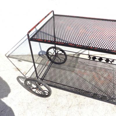 Russell Woodard Woodard Furniture Woodard Wrought Iron Bar Serving Cart