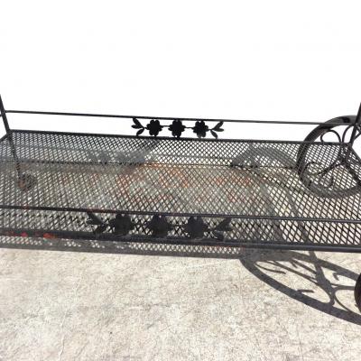 Russell Woodard Woodard Furniture Woodard Wrought Iron Bar Serving Cart