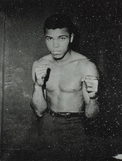 Russell Young Muhammad Ali Crash Silver Black