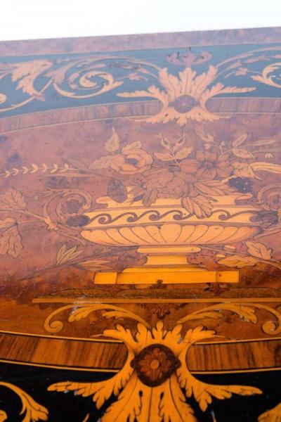 Russian 19th Century Marquetry Game Table 1820