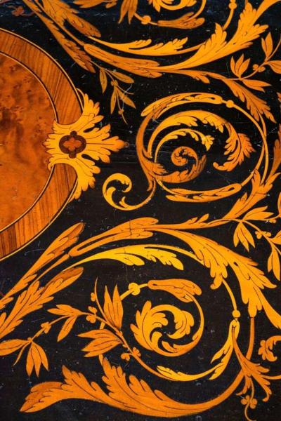 Russian 19th Century Marquetry Game Table 1820