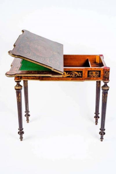 Russian 19th Century Marquetry Game Table 1820