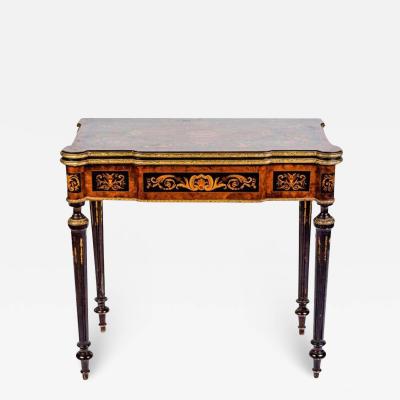 Russian 19th Century Marquetry Game Table 1820