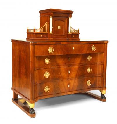 Russian 19th c Neoclassic Secretaire Commode