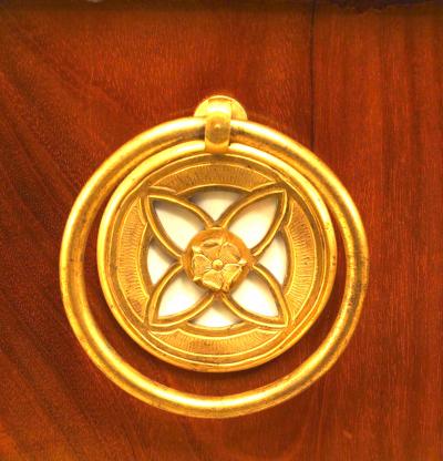 Russian 19th c Neoclassic Secretaire Commode