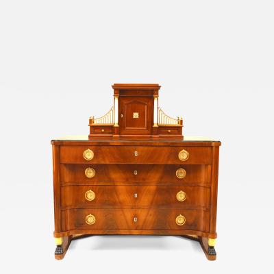 Russian 19th c Neoclassic Secretaire Commode