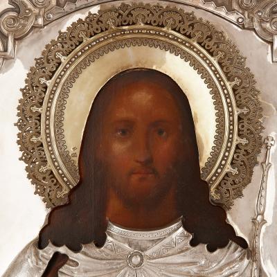 Russian 19th century icon of Christ Pantocrator