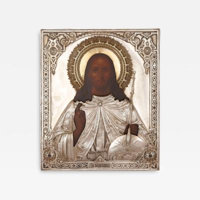 Russian 19th century icon of Christ Pantocrator