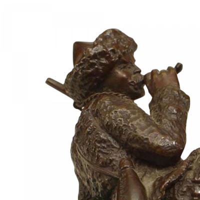 Russian Bronze Figure of Reclining Cossack