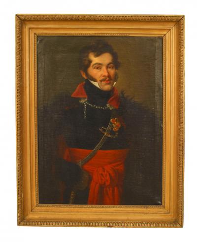 Russian Gentleman in a Black Coat Portrait