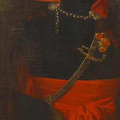 Russian Gentleman in a Black Coat Portrait