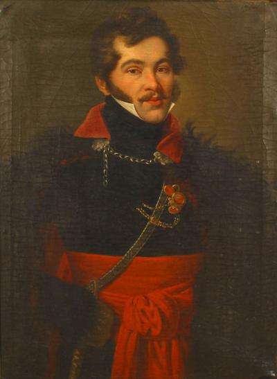 Russian Gentleman in a Black Coat Portrait