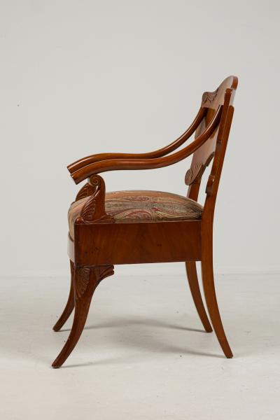 Russian Mahogany Foliate Armchair