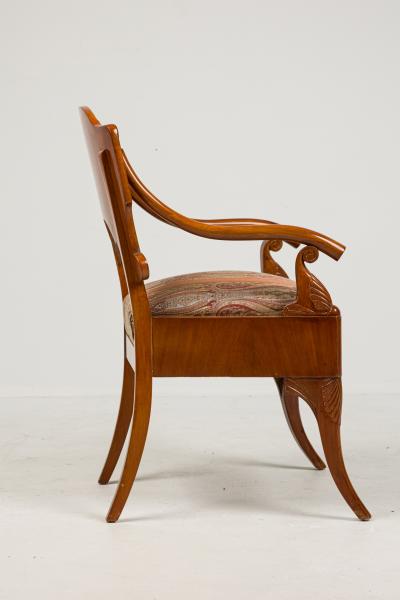 Russian Mahogany Foliate Armchair