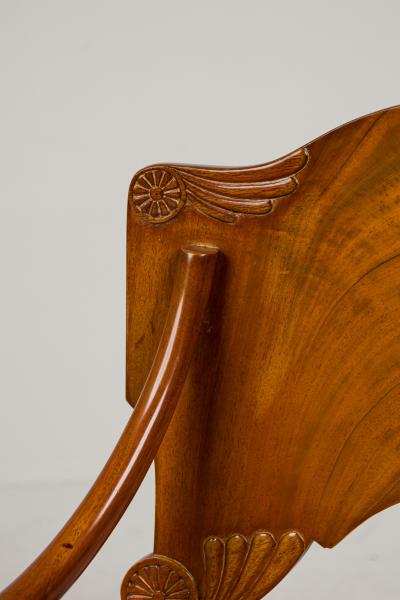 Russian Mahogany Foliate Armchair