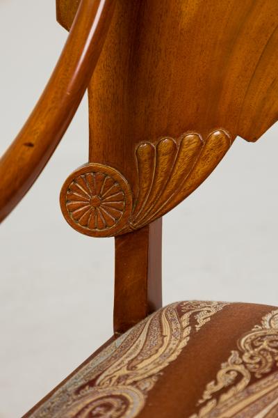 Russian Mahogany Foliate Armchair