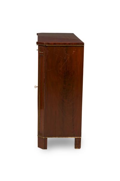 Russian Neo Classic Mahogany Inliad 2 Door Credenza