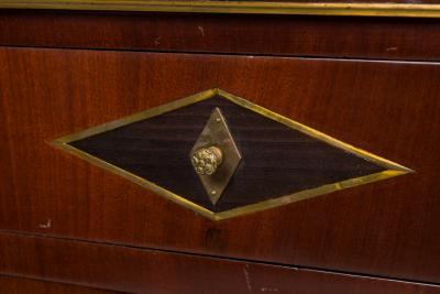 Russian Neo Classic Mahogany Inliad 2 Door Credenza