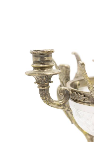 Russian Neo Classic Style Silver Plate Candelabra Centerpiece