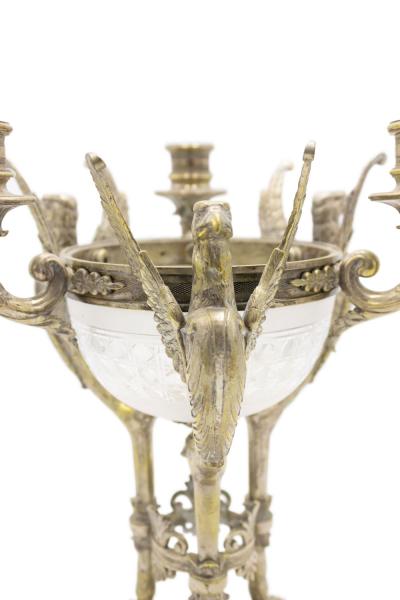 Russian Neo Classic Style Silver Plate Candelabra Centerpiece