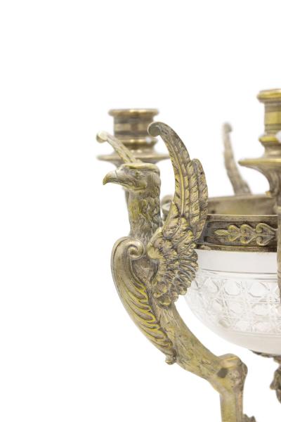 Russian Neo Classic Style Silver Plate Candelabra Centerpiece