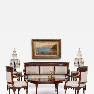 Russian Neoclassic 9 Piece Living Room Set