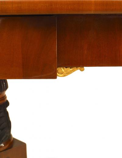 Russian Neoclassic Clawed Mahogany Center Table